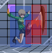BBTAG Chie 236A2 Hitbox.png